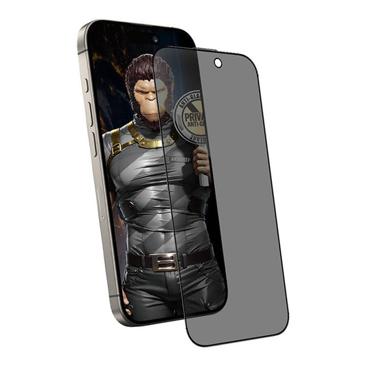 Film de protection d'écran Matte Privacy Blueo Anti-Peep pour Apple iPhone 14 Plus / 13 Pro Max, Verre trempé, Collage intégral