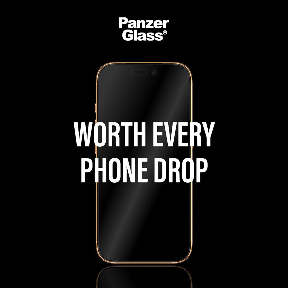 Film de protection d'écran PanzerGlass Ultra-Wide Fit Stealth Fastfit pour Apple iPhone 17 Pro, Verre Trempé, Full Glue, Noir
