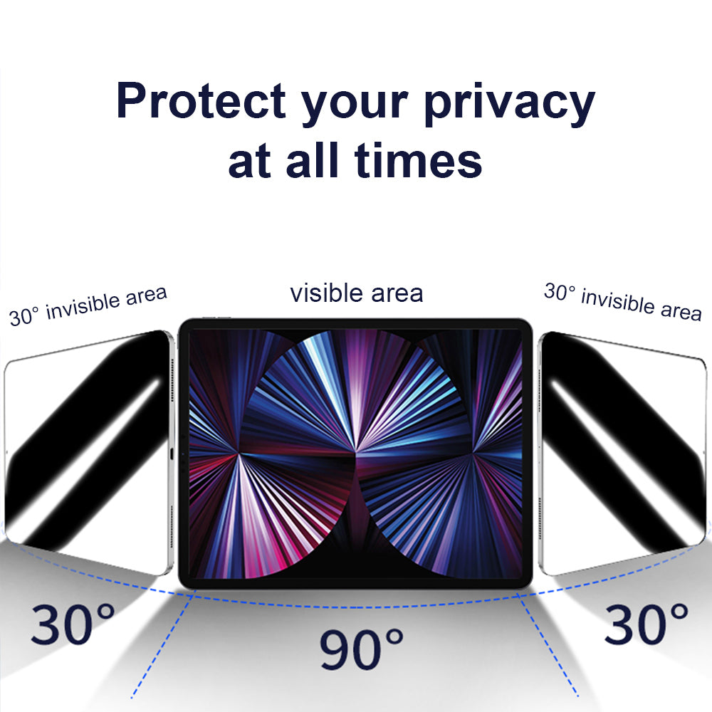 Film de protection écran Privacy Lito Classic pour Apple iPad Air 13 (2026) / Pro 13 (2025), Verre trempé, Full Glue, 2.5D