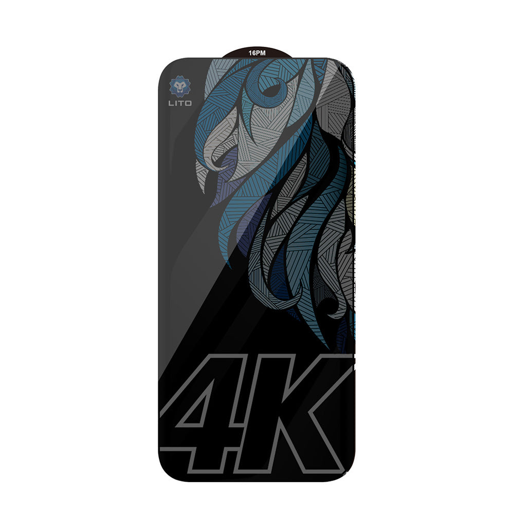 Film de protection Écran Privacy Lito D+ Max 4K pour Apple iPhone 17 / 16 Pro, Verre Trempé, Full Glue