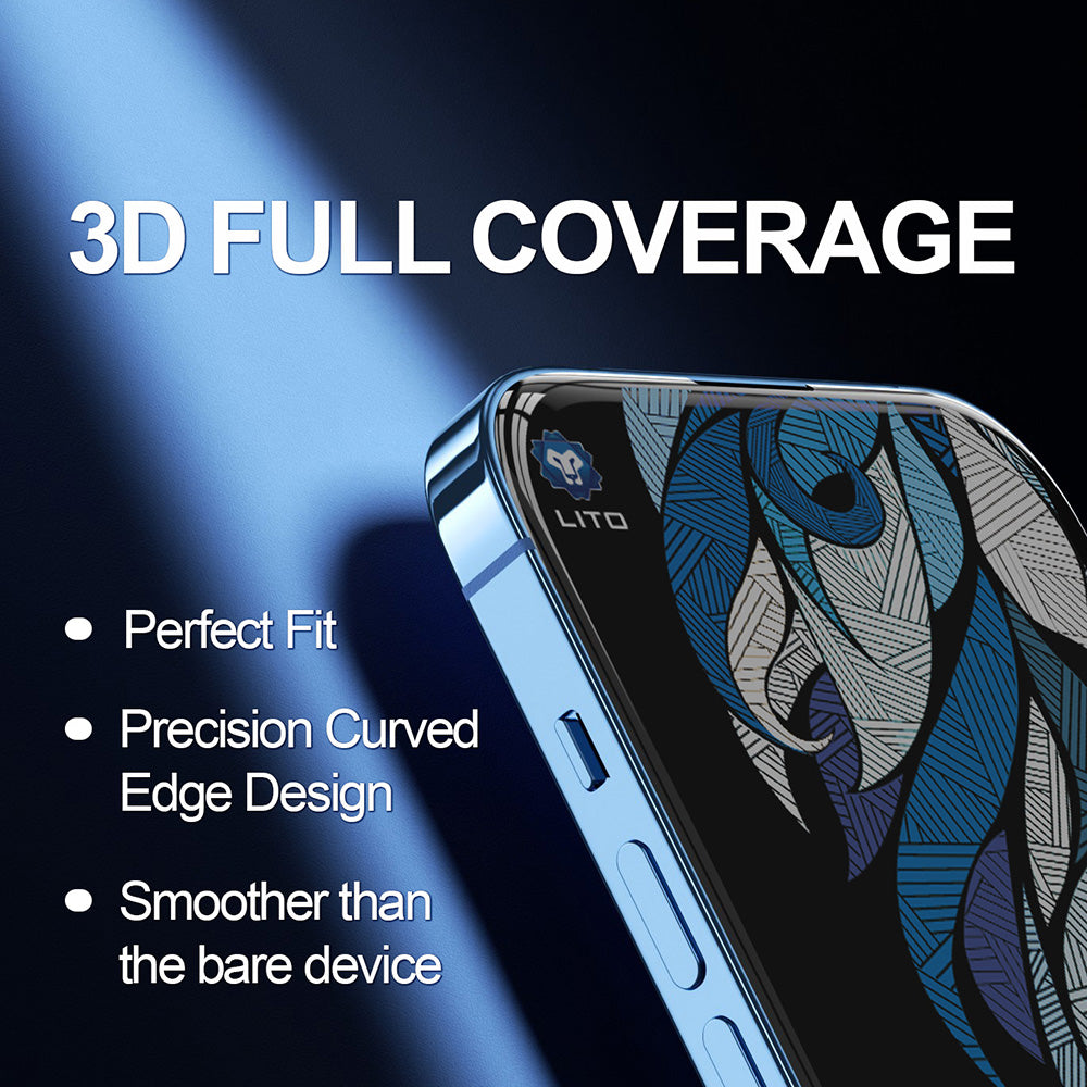 Film de protection Écran Privacy Lito D+ Max 4K pour Apple iPhone 17 / 16 Pro, Verre Trempé, Full Glue