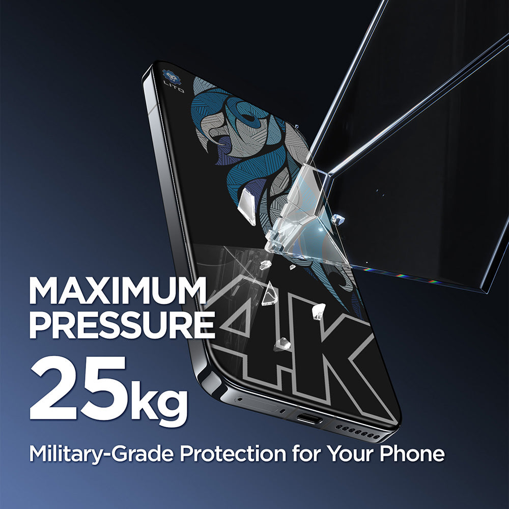 Film de protection Écran Privacy Lito D+ Max 4K pour Apple iPhone 17 / 16 Pro, Verre Trempé, Full Glue