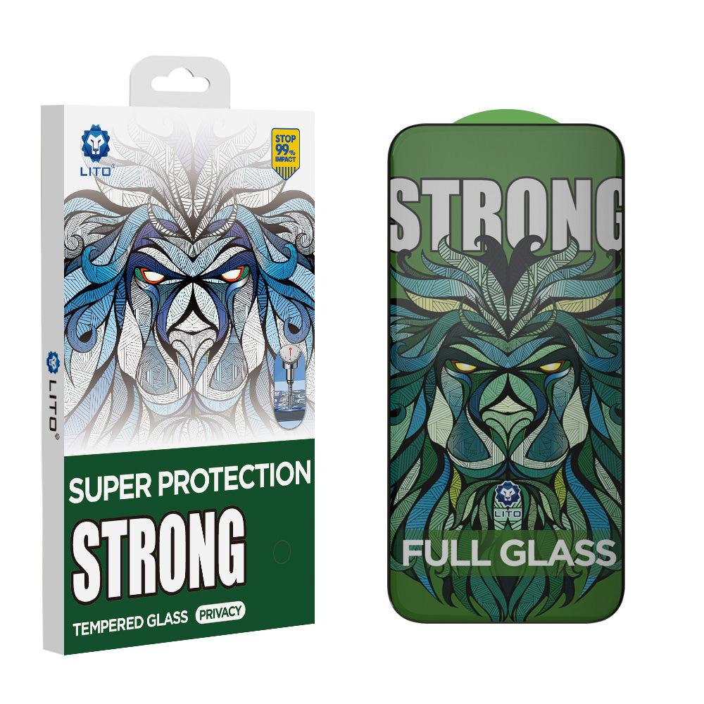 Film de protection écran Privacy Lito D+ Max Strong pour Apple iPhone 17 Pro, Verre Trempé, Full Glue