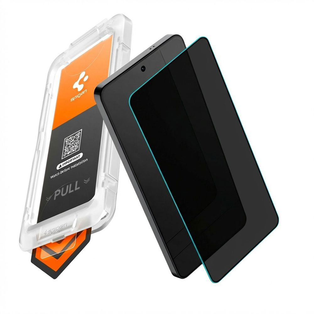Film de protection Écran Privacy Spigen GlastR EZ FIT Pro HD pour Samsung Galaxy S26 S942, Verre Trempé, Full Glue AGL11098