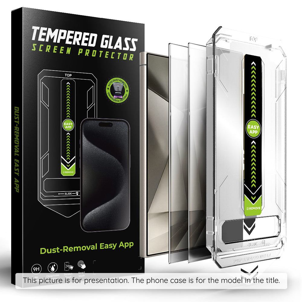 Privacy Screen Protector Techsuit TitanGlass CrystalHD for Samsung Galaxy S25 S931 / S24 S921, Tempered Glass, Full Glue, Set of 2 pieces