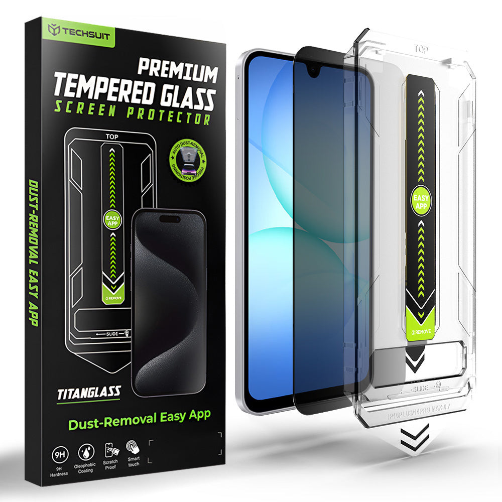 Privacy Screen Protector Techsuit TitanGlass CrystalHD for Samsung Galaxy A17 5G / A16 5G A166, Tempered Glass, Full Glue