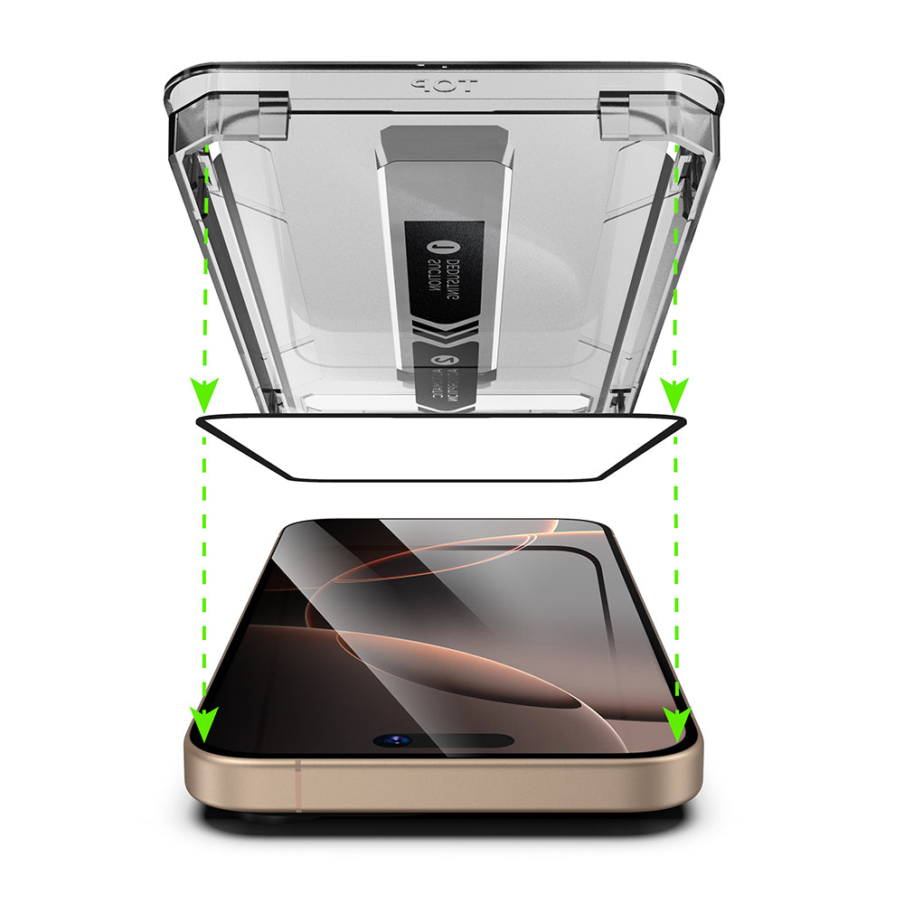 Film de protection Écran Privacy Techsuit TitanGlass pour Apple iPhone 17 Pro, Verre Trempé, Full Glue
