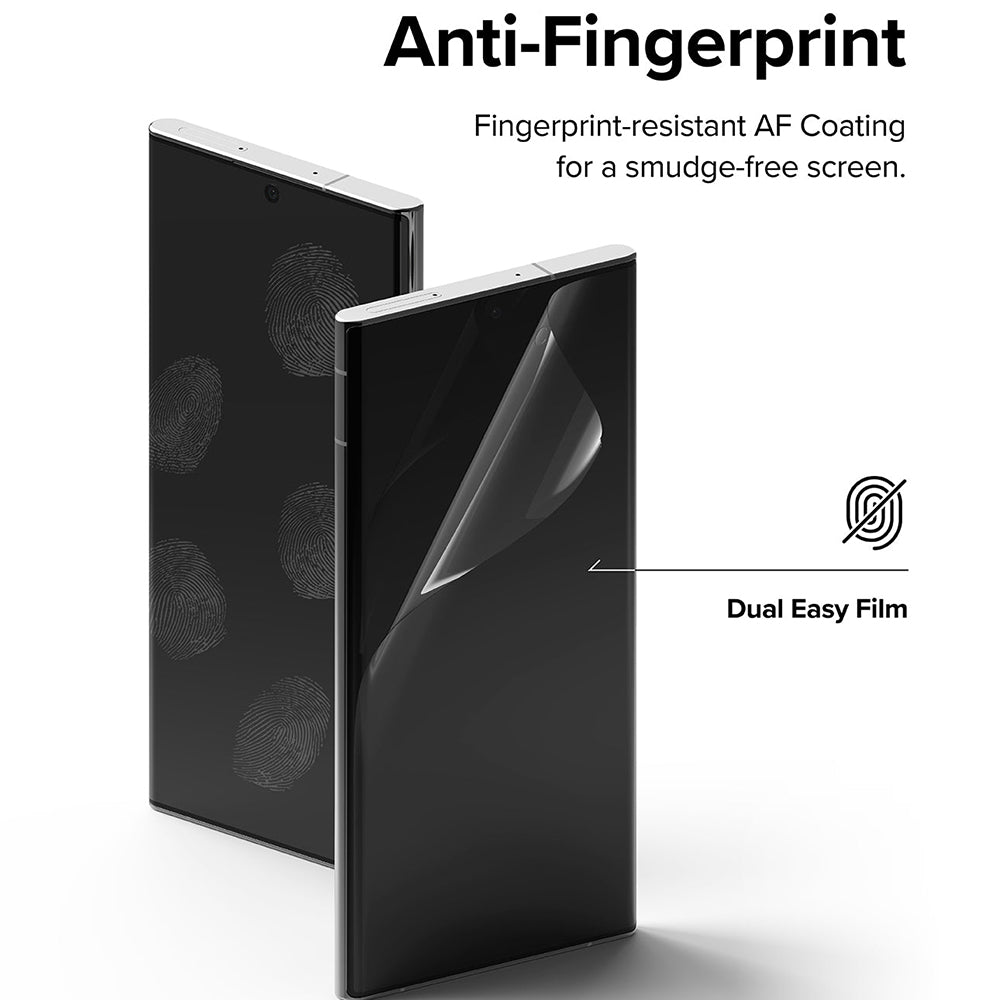 Schutzfolie Ringke Dual Easy für Samsung Galaxy S22 Ultra 5G S908, Kunststoff, Set 2 Stück