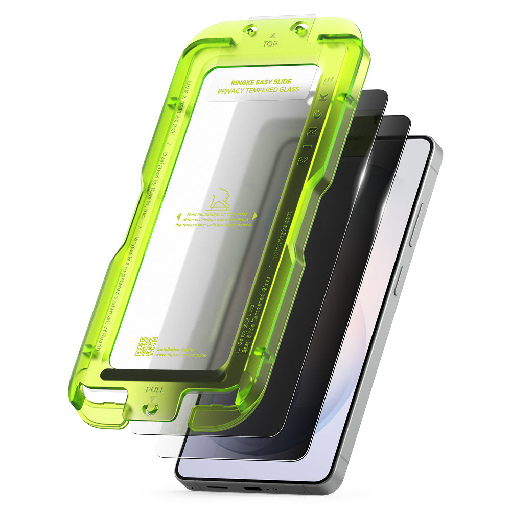 Film de protection d'écran Ringke Easy Slide pour Samsung Galaxy S26 Ultra S948, Verre Trempé, Full Glue, Lot de 2 pièces, Noir