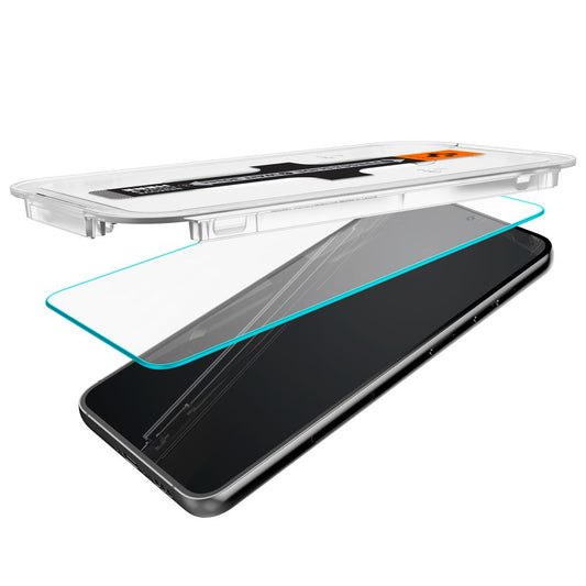 Film de protection écran Spigen GlastR EZ FIT pour Samsung Galaxy S23 S911, Verre Trempé, Full Glue, Set 2 pièces AGL05958