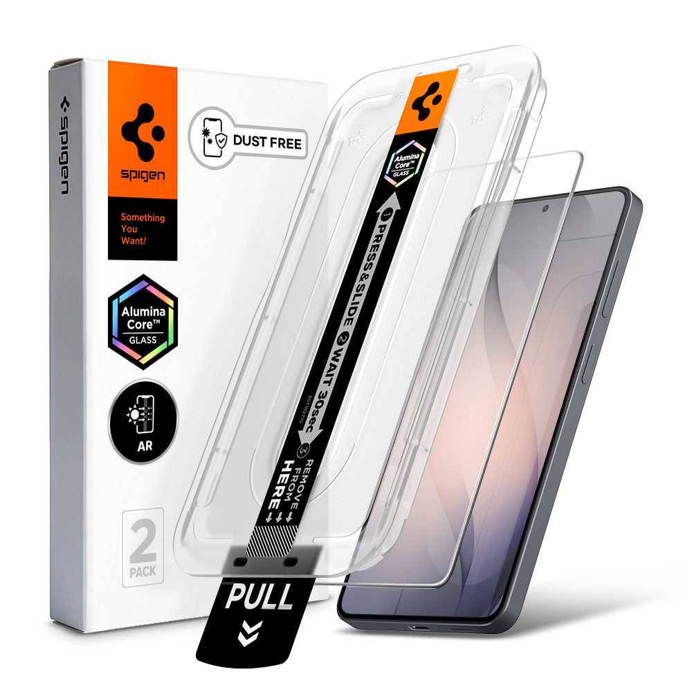 Film de protection d'écran Spigen GlastR EZ FIT Pro Anti-Reflet pour Samsung Galaxy S26 S942, Verre Trempé, Collage Complet, Lot de 2 pièces