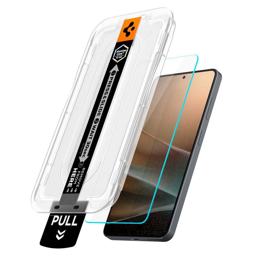 Film de protection d'écran Spigen GlastR EZ FIT Pro Anti-Reflet pour Samsung Galaxy S26 S942, Verre Trempé, Collage Complet, Lot de 2 pièces
