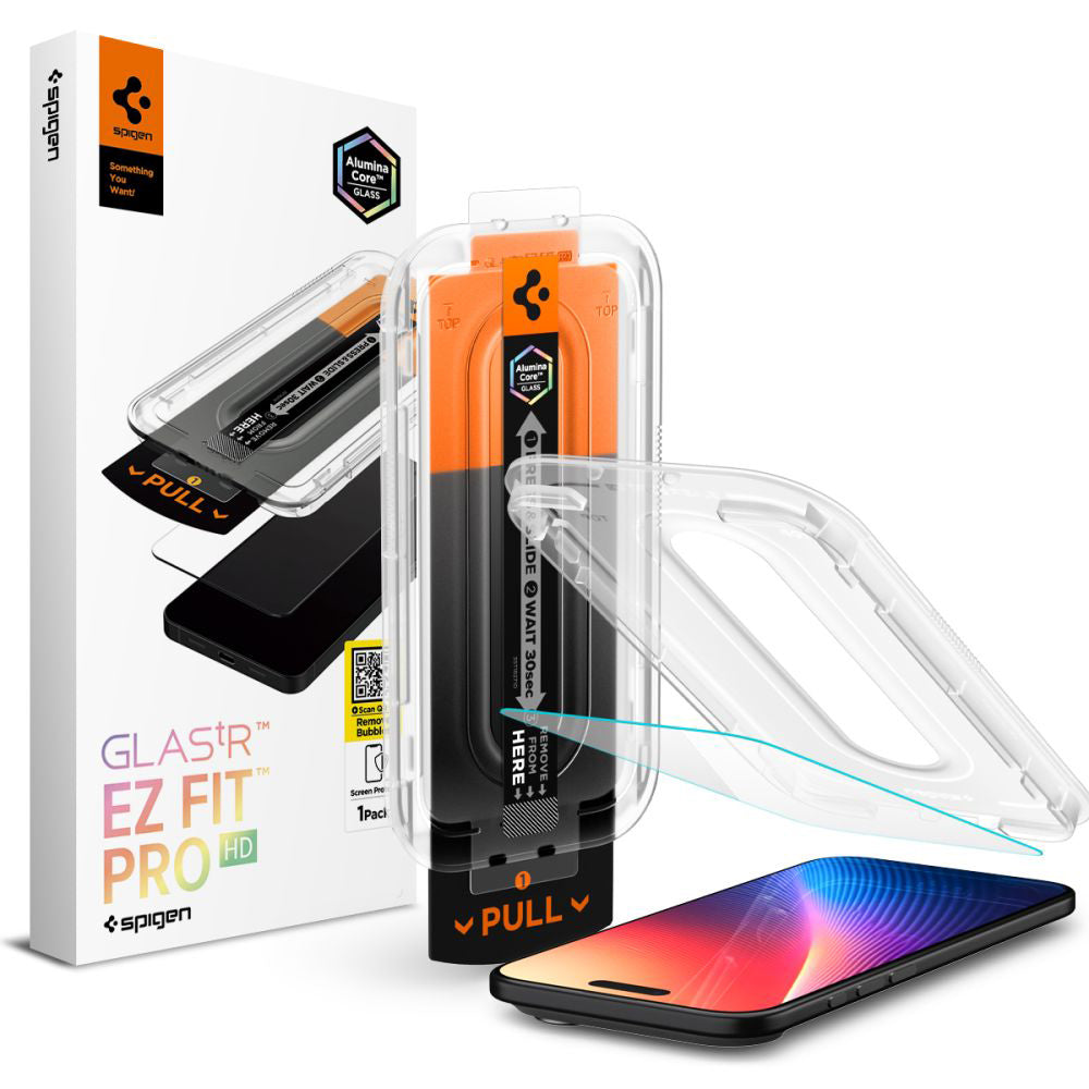 Film de protection d'écran Spigen GlastR EZ FIT Pro pour Apple iPhone 17 Air, Verre Trempé, Full Glue AGL09870