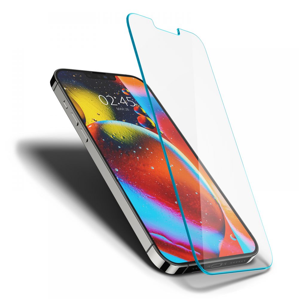 Spigen GlastR Slim Screen Protector for Apple iPhone 14 Plus / 13 Pro Max, Tempered Glass, Full Glue AGL03382