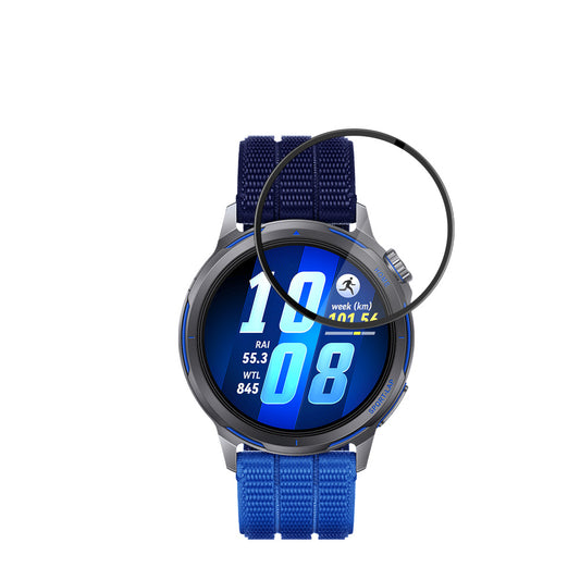 Schutzfolie Techsuit Nano Flex für Huawei Watch GT Runner 2, Kunststoff, Set 2 Stück, Schwarz