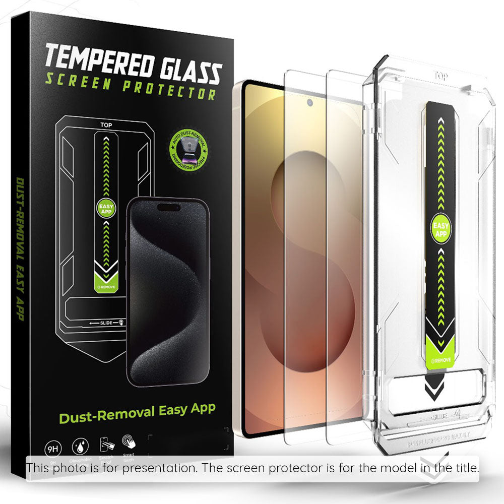 Film de protection d'écran Techsuit TitanGlass CrystalHD pour Samsung Galaxy S25 FE, Verre Trempé, Full Glue, Lot de 2 pièces