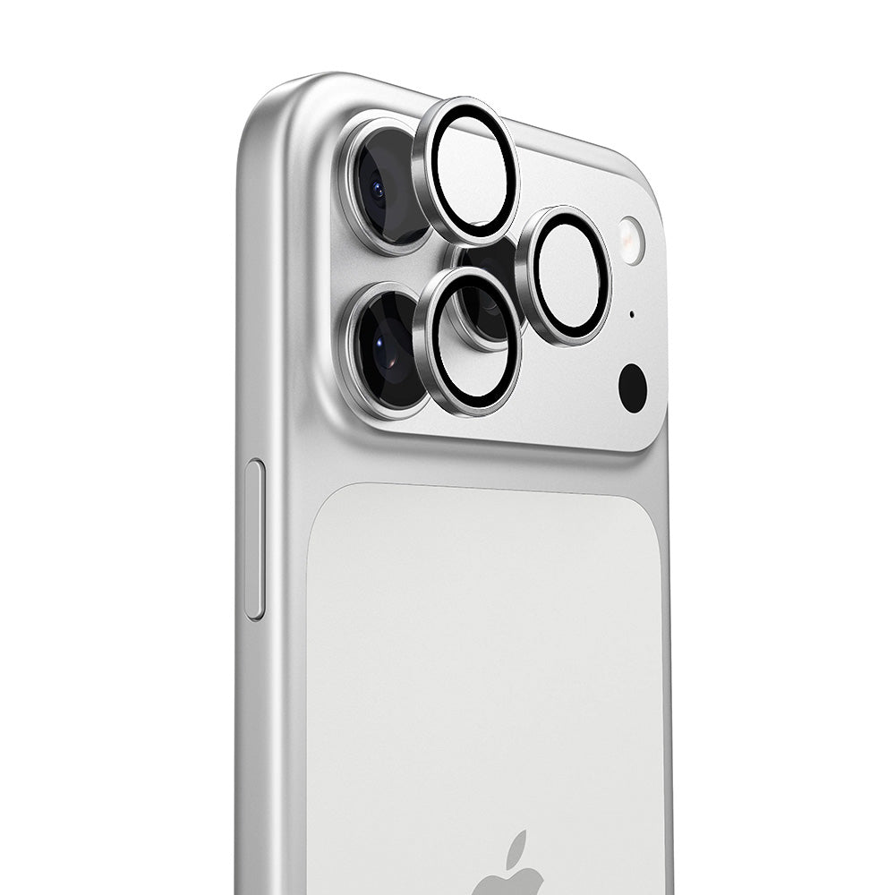 Torras Lensguard Rückkamera-Schutzfolie für Apple iPhone 17 Pro Max / 17 Pro, gehärtetes Glas, silberfarben