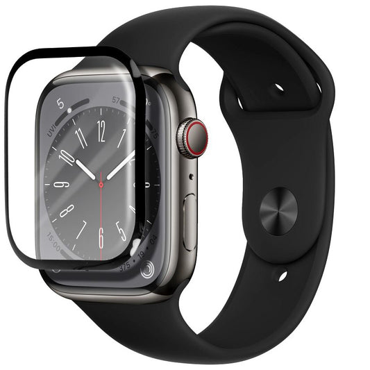 Bestsuit Housse de protection pour Apple Watch SE 44mm Series, verre flexible, noir