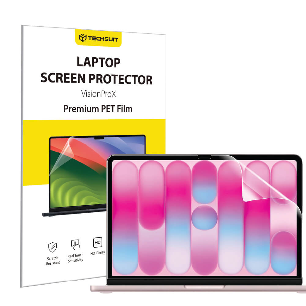 Mattes Anti-Blue-Light-Displayschutzfolie Techsuit VisionProX für Apple MacBook Neo 13 Zoll, Kunststoff