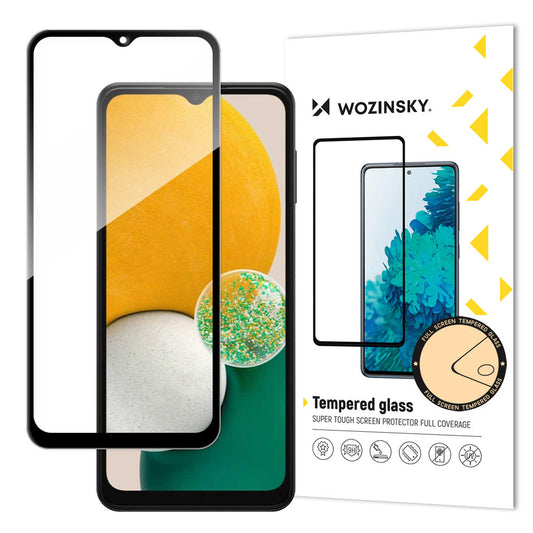 Displayschutzfolie WZK für Samsung Galaxy A13 A137 / A13 A135 / A13 5G A136, Glas, Vollverklebung, Schwarz