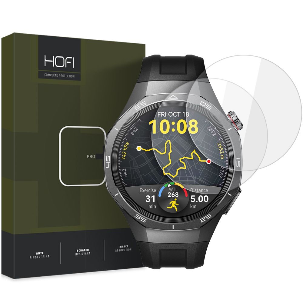 Schutzfolie HOFI Glass PRO+ für Huawei Watch GT 5 Pro 46mm, Set 2 Stück, Gehärtetes Glas