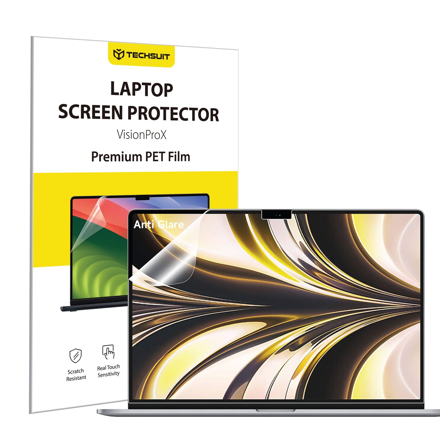 Film de Protection d'Écran Mat Anti Lumière Bleue Techsuit VisionProX pour Apple MacBook Air M4 13 pouces (2025), Plastique