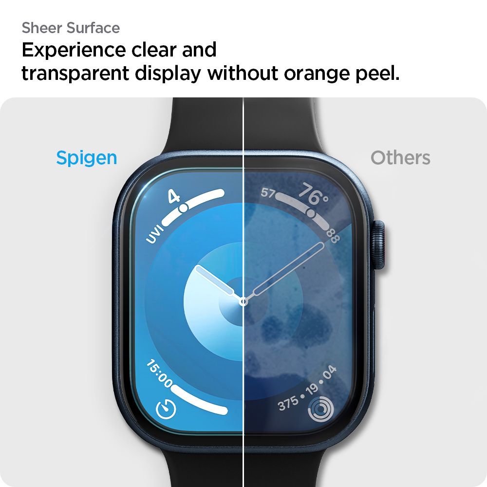 Spigen Elite Shield EZ FIT Screen Protector for Apple Watch Series 10 46mm, Set of 2 pieces, Plastic AFL08579