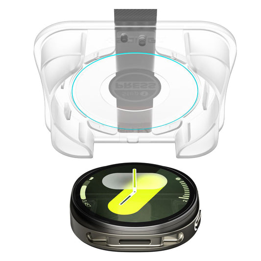 Film de protection Spigen GlastR EZ FIT pour Samsung Galaxy Watch8 44mm, Set de 2 pièces, Verre Trempé AGL09874