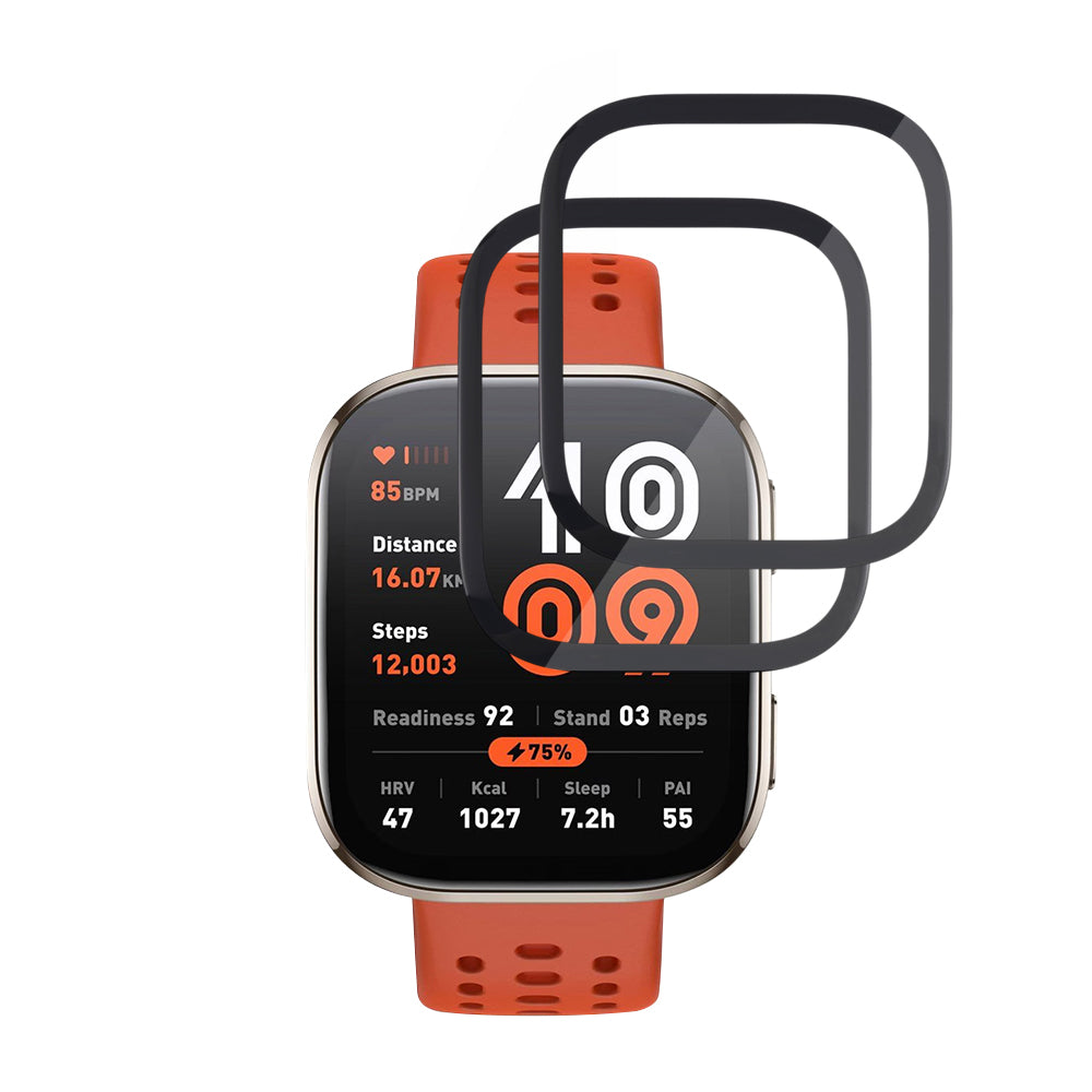 Schutzfolie Techsuit Nano Flex für Amazfit Bip 6, Set 2 Stück, Kunststoff, Schwarz