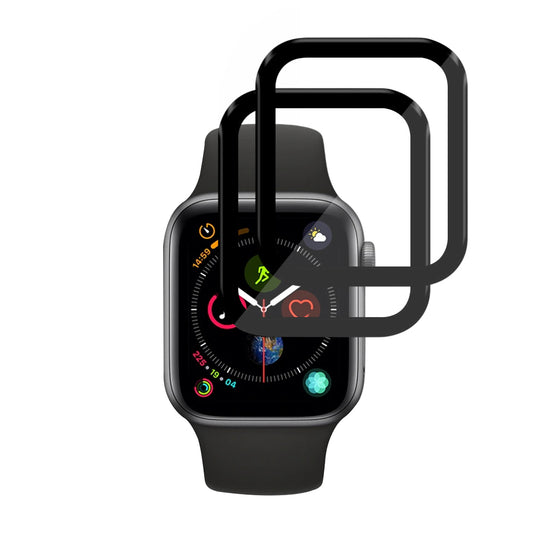 Film de protection Techsuit Nano Flex pour Apple Watch 40mm Series, Set de 2 pièces, Plastique, Noir