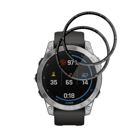 Film de protection Techsuit Nano Flex pour Garmin Fenix 7, Set de 2 pièces, Plastique, Noir