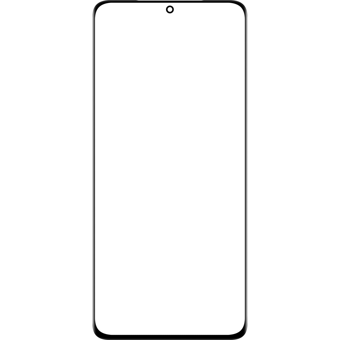 Bildschirmglas + Edge Glue / OCA Forward Guard für Samsung Galaxy S21 Ultra 5G G998, Schwarz