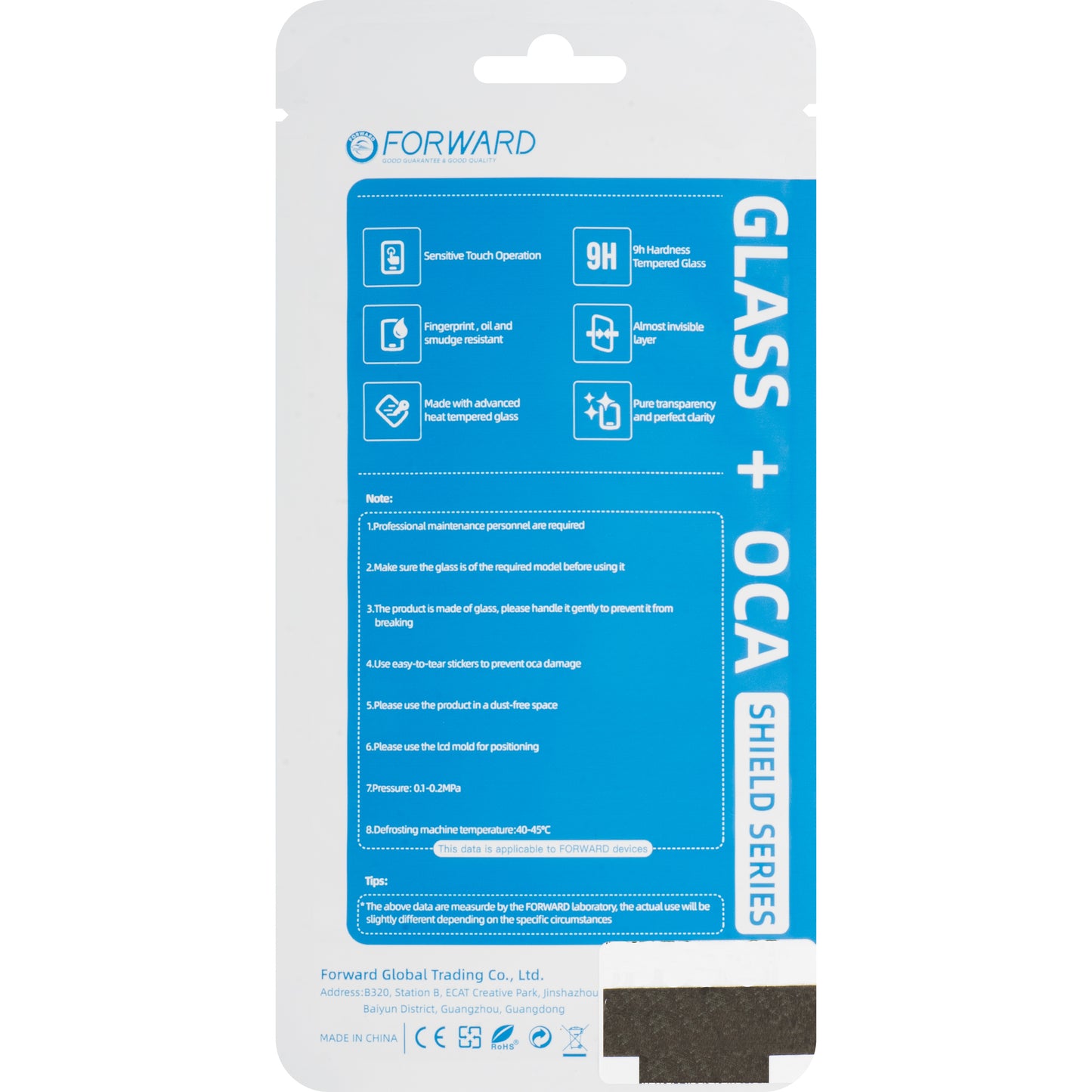 Bildschirmglas + OCA Forward Shield für Samsung Galaxy S22+ 5G S906, Schwarz