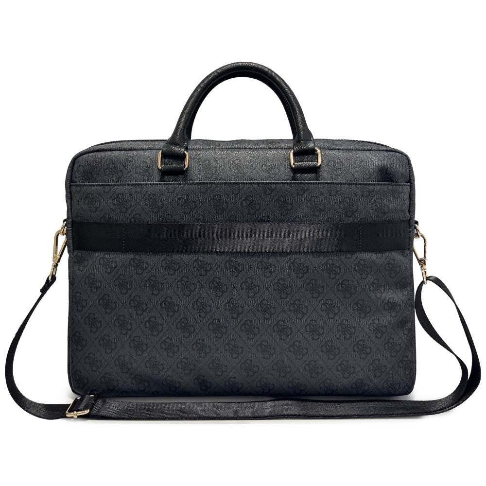 Sacoche Guess 4G Round Classic Logo pour ordinateur portable 16 pouces, noire