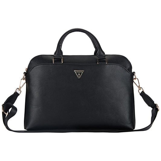 Sac Guess Grained Triangle Logo pour Ordinateur Portable 15 pouces, Noir