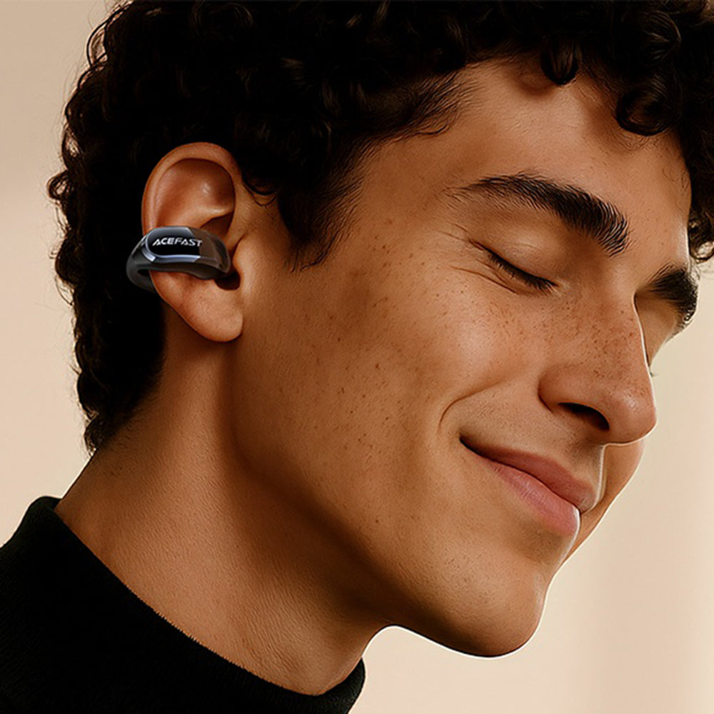 Handsfree Bluetooth Acefast Aceclip Pro, TWS, Schwarz