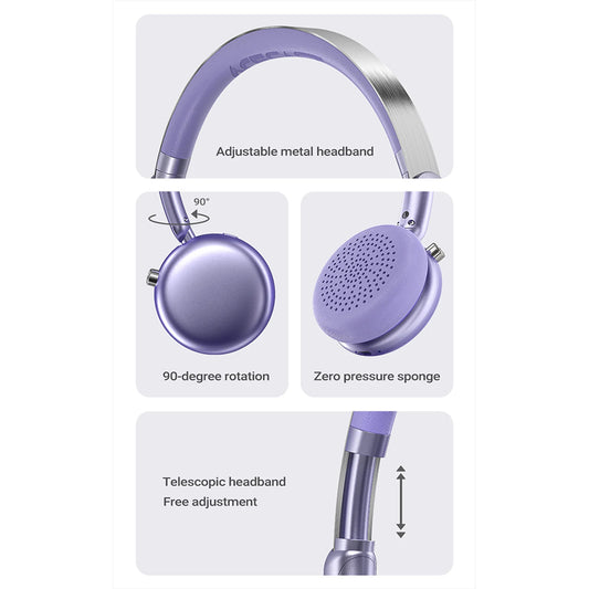 Kit mains libres Bluetooth Acefast H8, A2DP, ANC, Doré