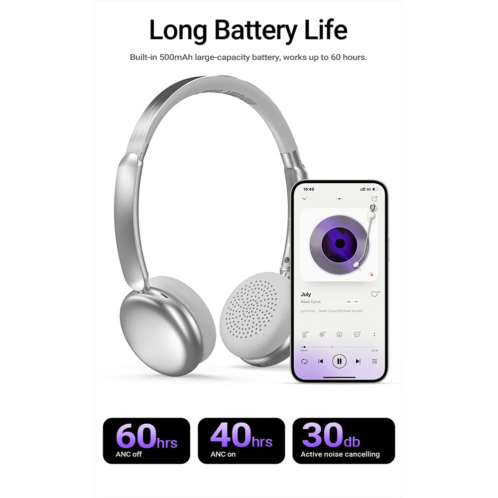 Kit mains libres Bluetooth Acefast H8, A2DP, ANC, Doré