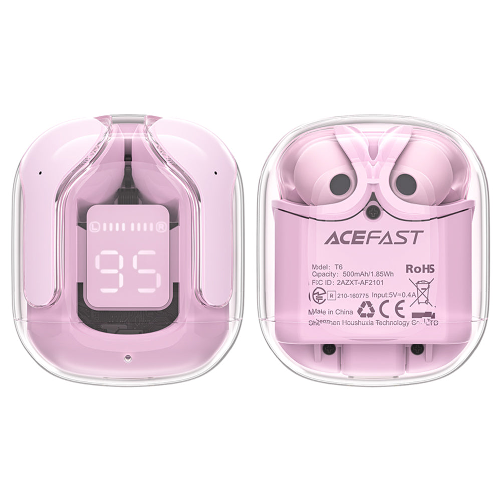 Kit mains libres Bluetooth Acefast T6, TWS, Rose