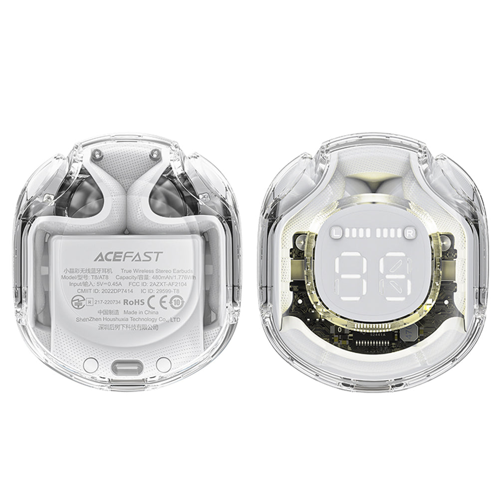 Écouteurs Bluetooth Acefast T8, TWS, Blanc