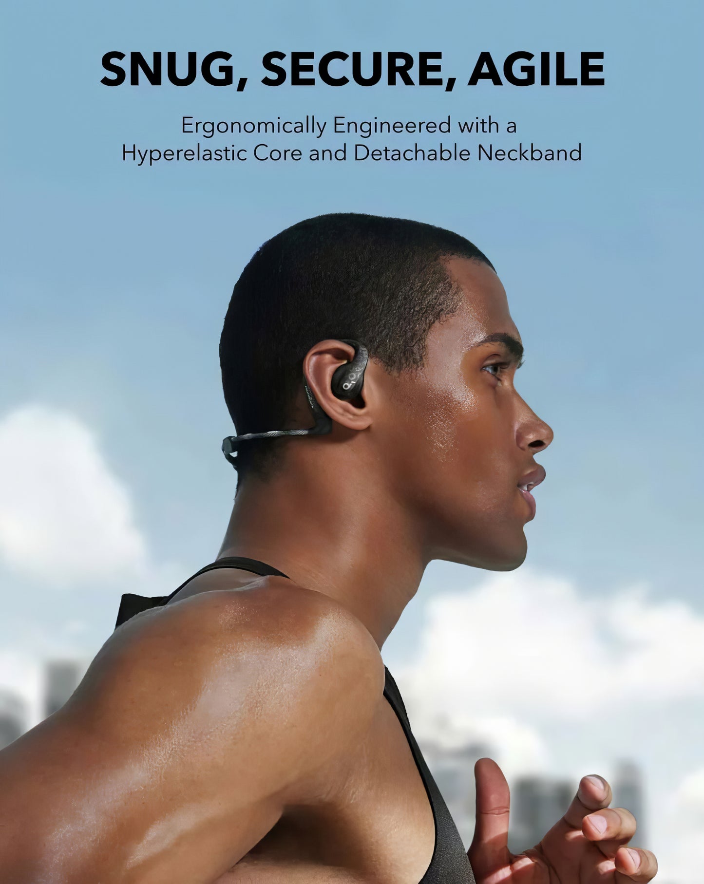 Kit mains libres Bluetooth Anker Soundcore AeroFit Pro, TWS, Noir A3871G11