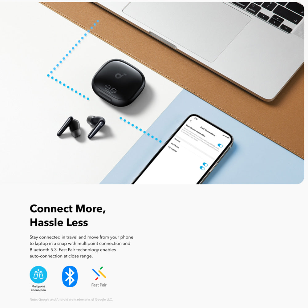 Kit mains libres Bluetooth Anker SoundCore Liberty 4 Pro NC, TWS, ANC, Noir A3954GF1