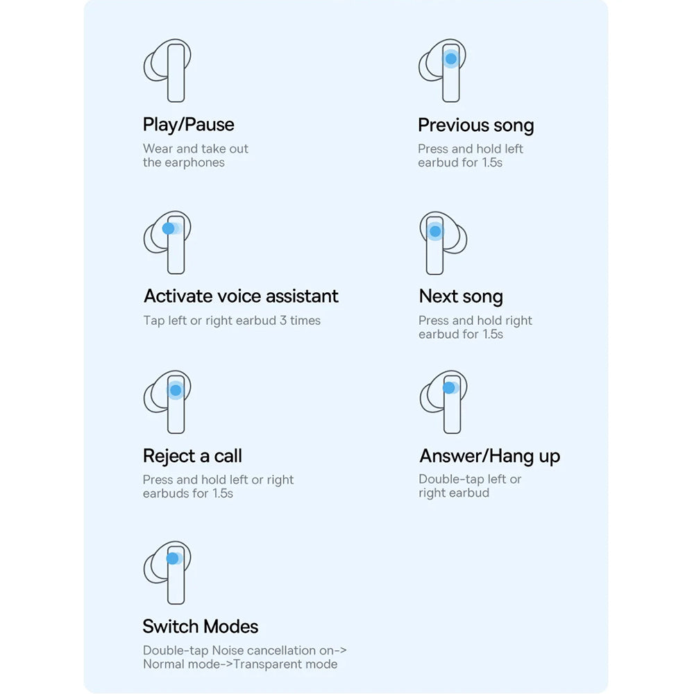 Kit mains libres Bluetooth Baseus Bowie M2, TWS, Blanc A00024000221-Z1