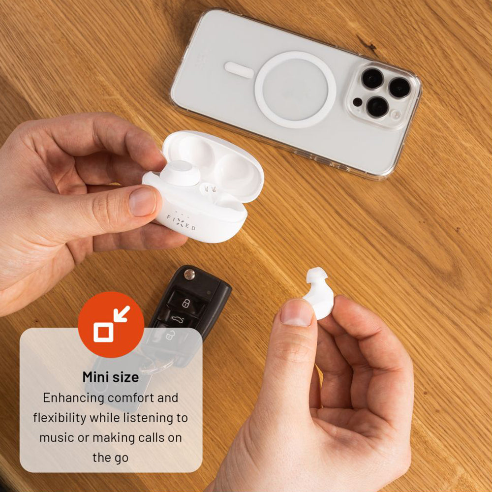 Handsfree Bluetooth Fixe, TWS, Blanc