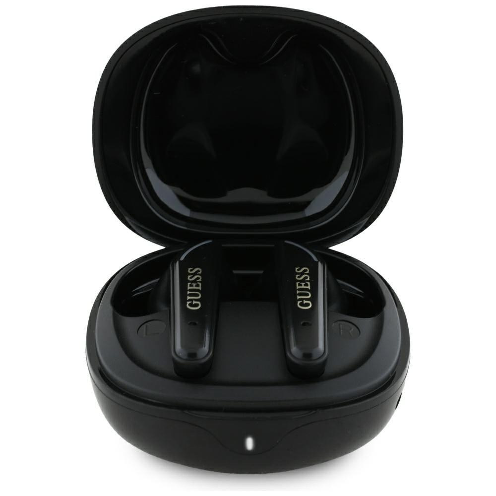 Handsfree Bluetooth Guess Flat Classic Logo Electroplated, TWS, Schwarz