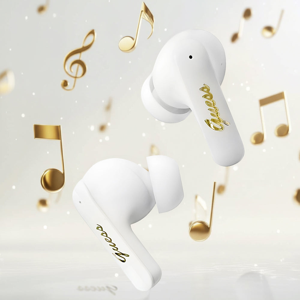 Handsfree Bluetooth Guess Script Metal Logo, TWS, Weiß