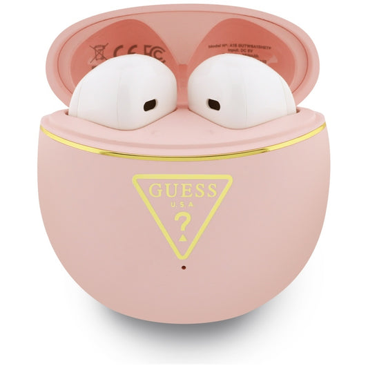 Handsfree Bluetooth Guess Script Print, TWS, Rosa