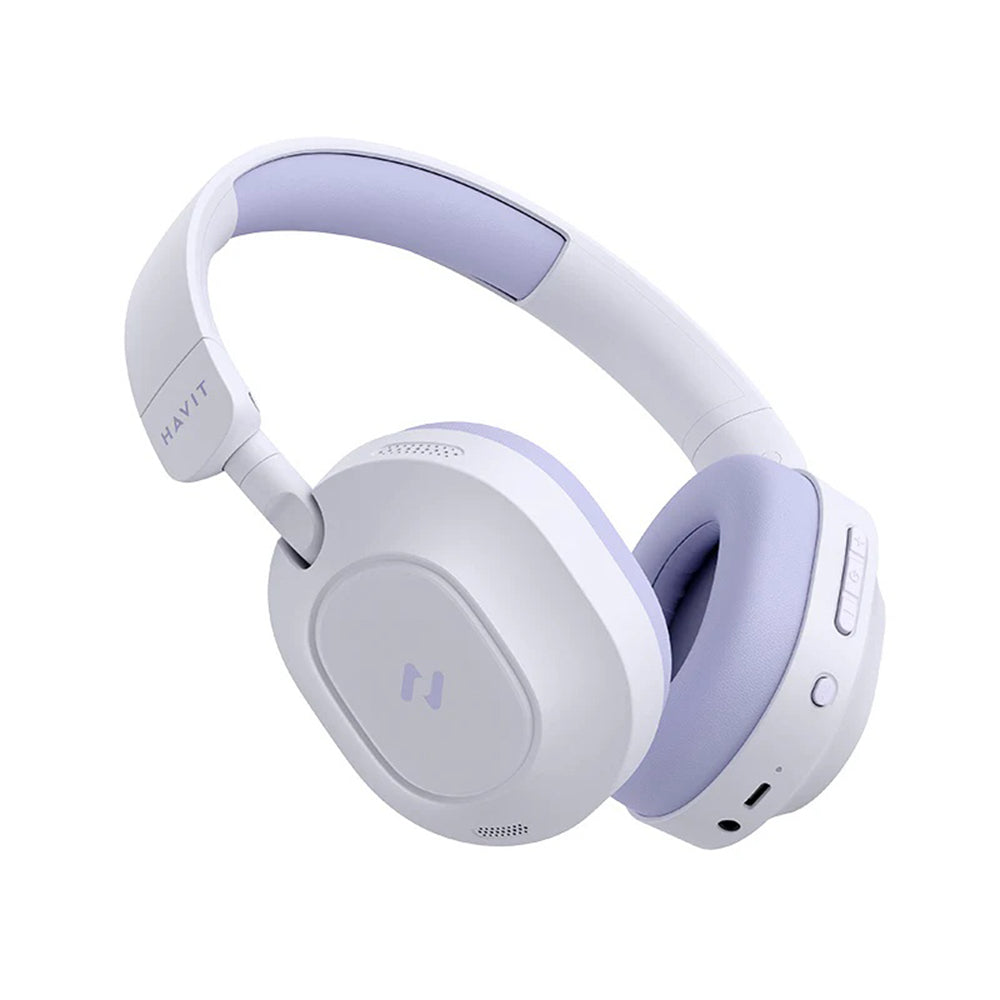 Kit mains libres Bluetooth HAVIT H668BT, MultiPoint, A2DP, ANC, Violet