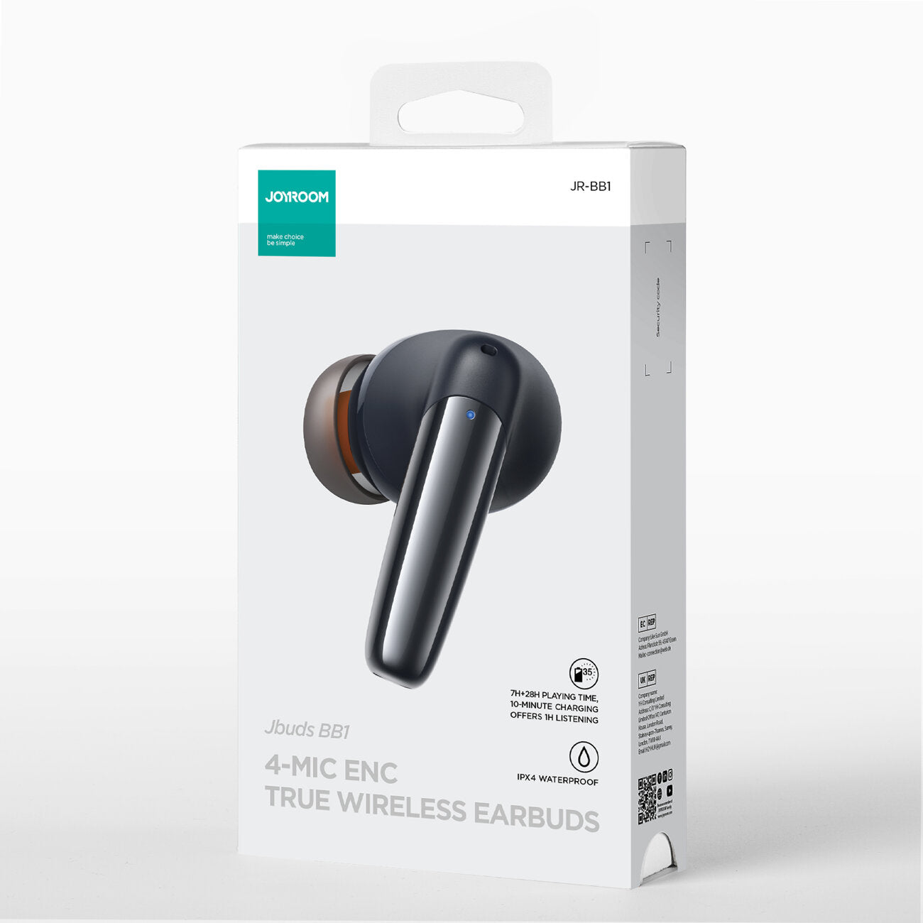 Kit mains libres Bluetooth Joyroom JR-BB1, TWS, Noir