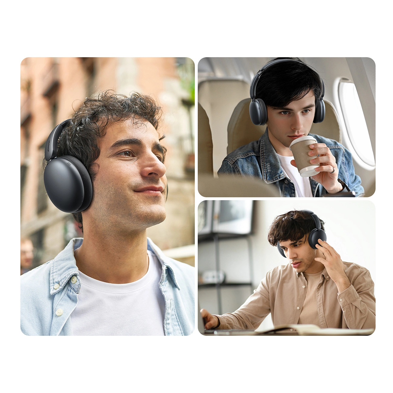 Kit mains libres Bluetooth Joyroom JR-JH1, A2DP, ANC, Noir